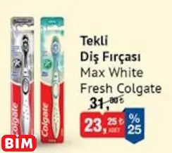 MAX WHİTE FRESH COLGATE TEKLİ DİŞ FIRÇASI MAX WHİTE FRESH COLGATE TEKLİ DİŞ FIRÇASI